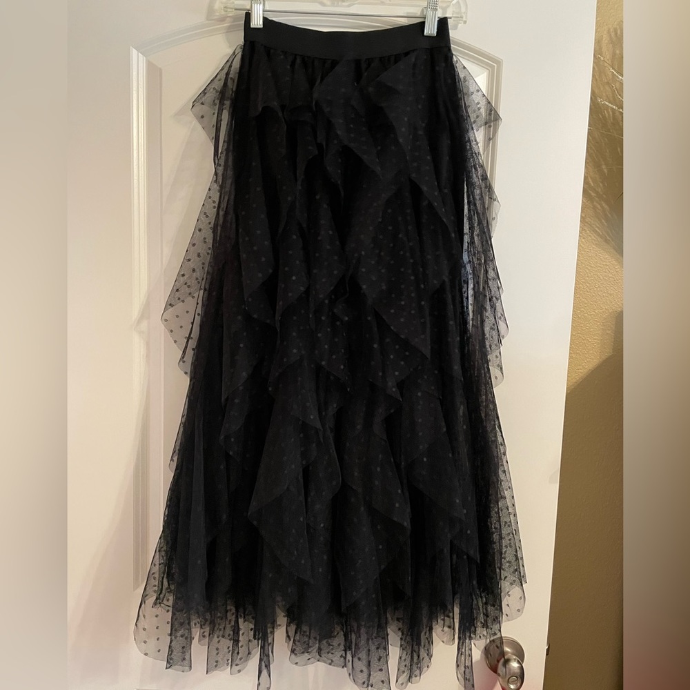 Black Ruffled Skirt